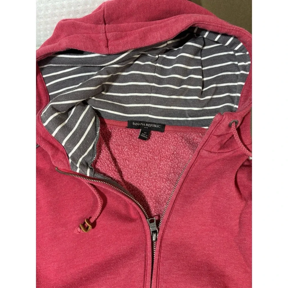 Banana Republic Hoodie Activewear Men Medium Full Zip Red -‎ M